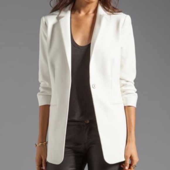 Elizabeth and James Jackets & Blazers - Elizabeth and James White Minimal James Blazer